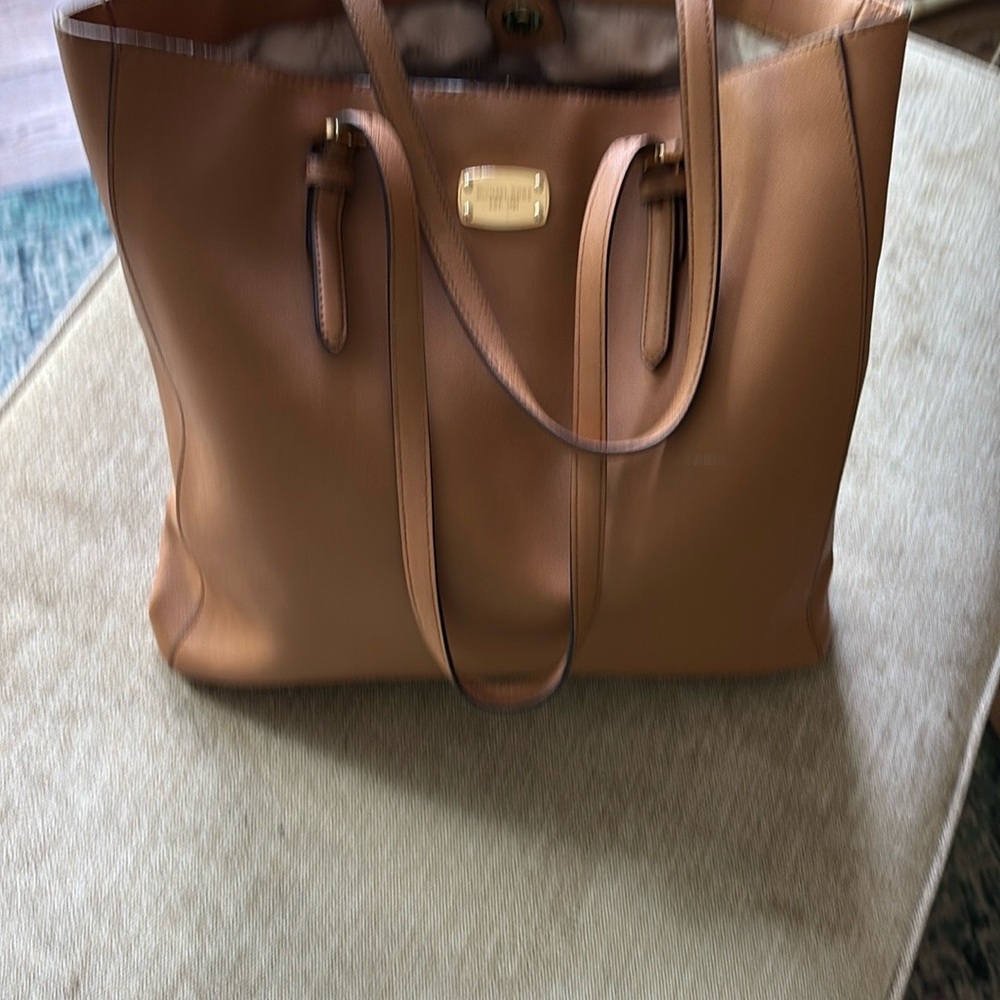 Michael Kors Tan Leather Travel Tote